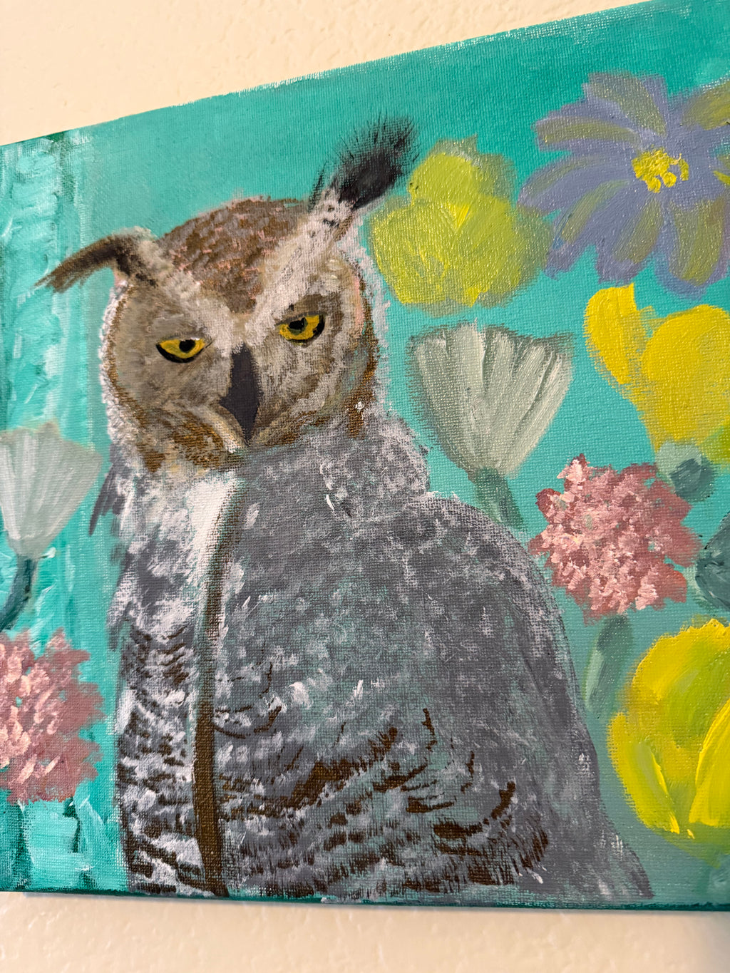 Confused Owl Painting
