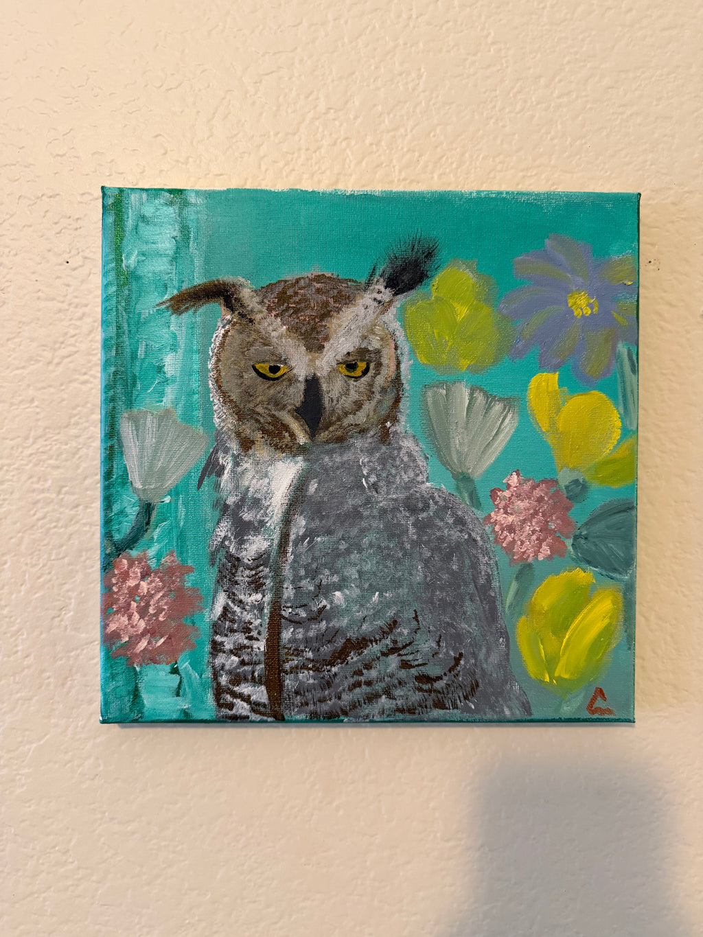Confused Owl Painting