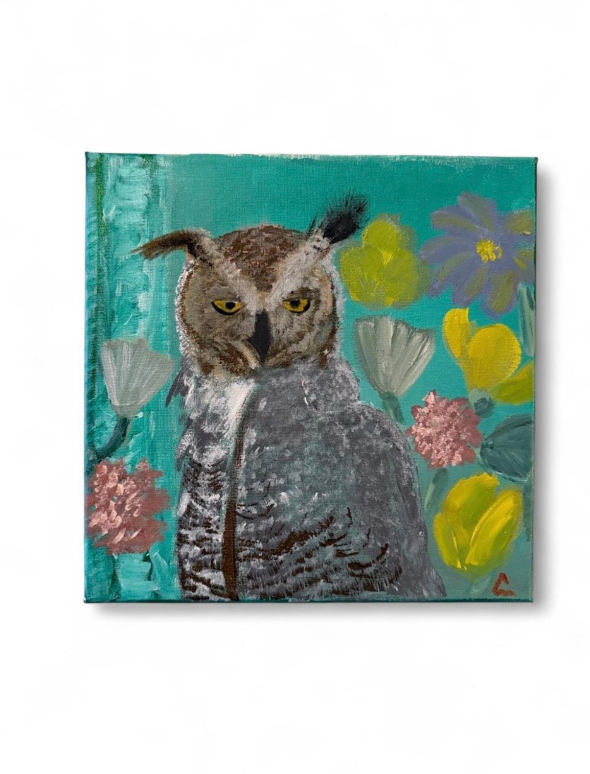 Confused Owl Painting